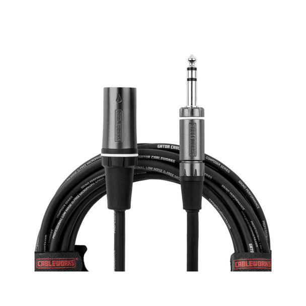 Gator Cases GCWC-XLR-05MTRS 5 Foot XLR M to TRS Cable 