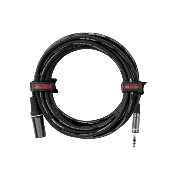 Gator Cases 10 Foot XLR M to TRS Cable