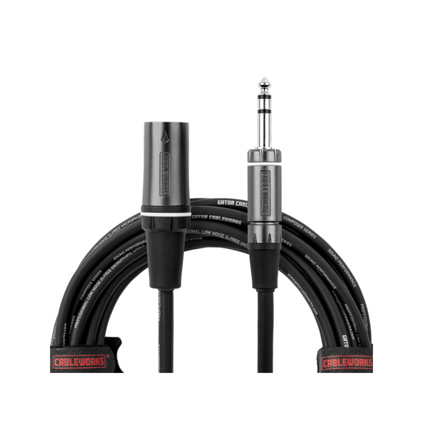 Gator Cases 18 Inch XLR M to TRS Cable 