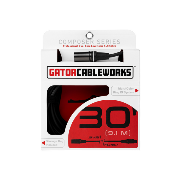 Gator Cases GCWC-XLR-30 30 Foot XLR Microphone Cable