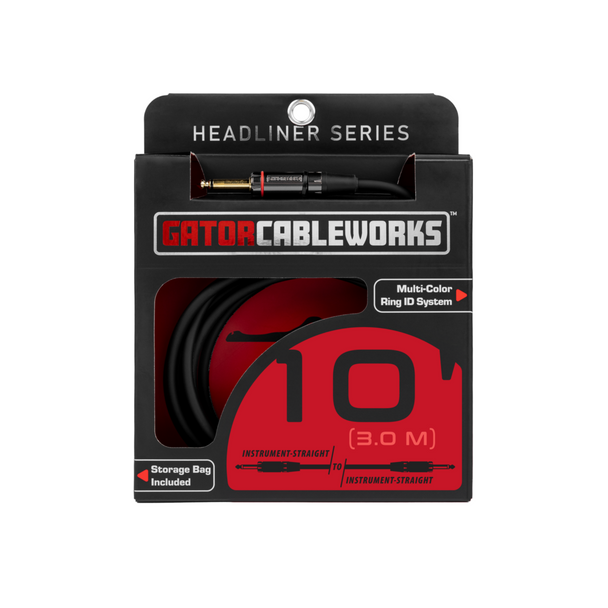 Gator Cases GCWH-INS-10 10 Foot Strt to Strt Instrument Cable