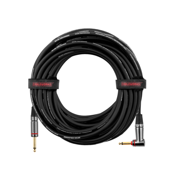 Gator Cases 10 Foot Strt to RA Quiet Instrument Cable 