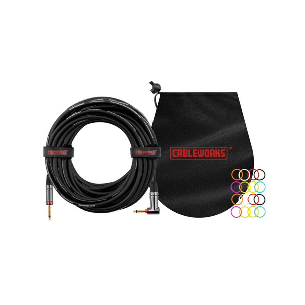 Gator Cases 10 Foot Strt to RA Quiet Instrument Cable 