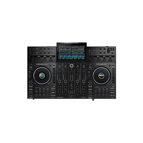 DJ Packages: Denon DJ PRIME 4+ DJ Package with Magma CTRL Case & Shure SRH440A Headphones