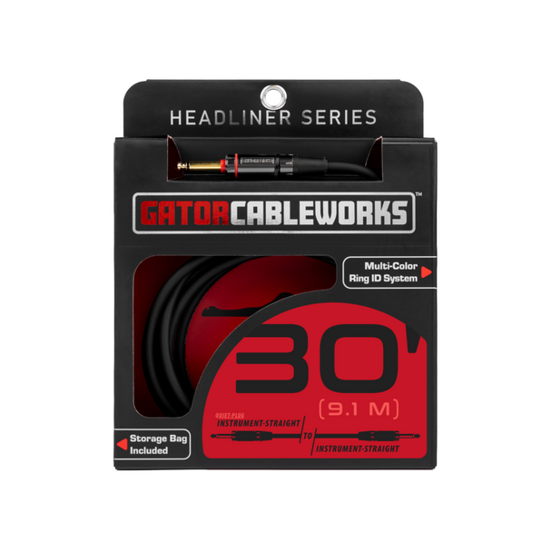 Gator Cases 30 Foot Strt to Strt Quiet Instrument Cable