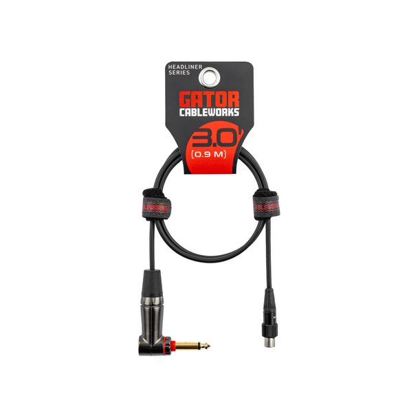 Gator Cases GCWH-TA4F-3RAQT Headliner RA Wireless Instrument Cable – 3 foot
