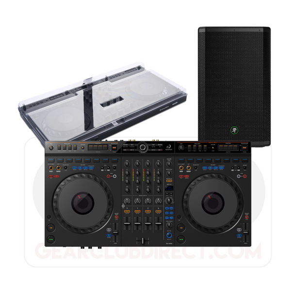 GCD Package: AlphaTheta DDJ-GRV6 Controller with Mackie Thrash215 Speakers & Decksaver Cover