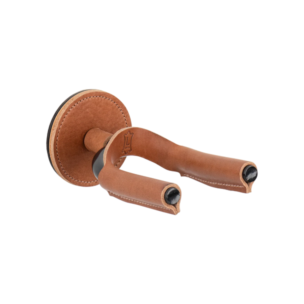 Levy's Black Forged Guitar Hanger w/ Tan Leather