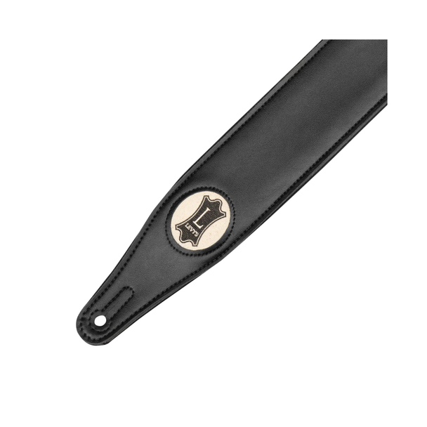 Levy's 2.5" Black Vegan Leather Strap - Hemp Levy's Logo