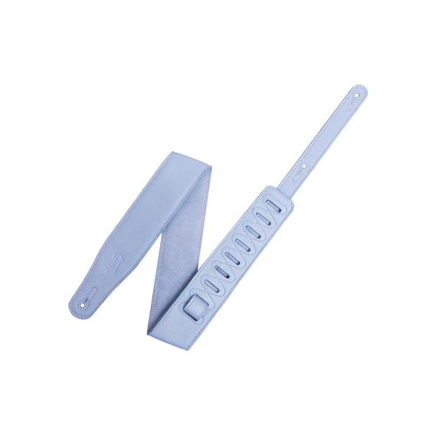 Levy's Pastel Leather Guitar Strap - Periwinkle