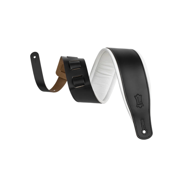 Levy's 3 inch Wide Top Grain Leather Guitar Straps - Tuxedo