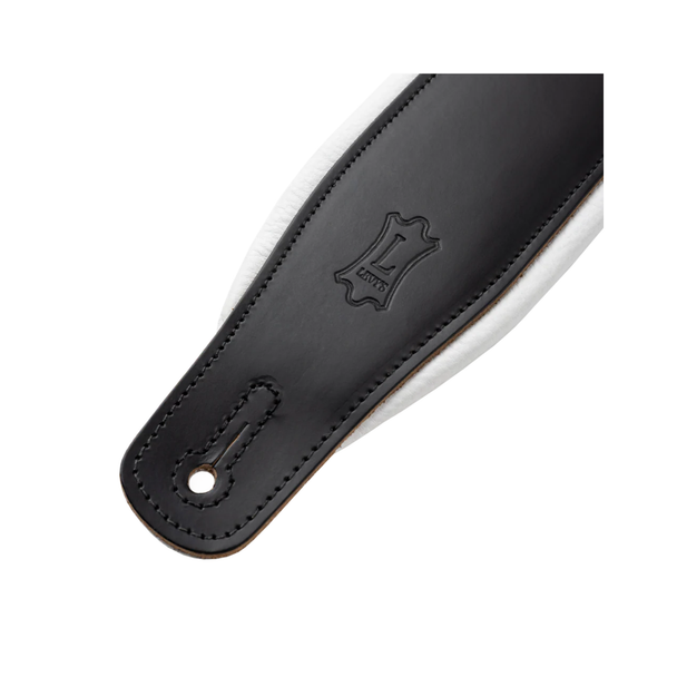 Levy's 3 inch Wide Top Grain Leather Guitar Straps - Tuxedo