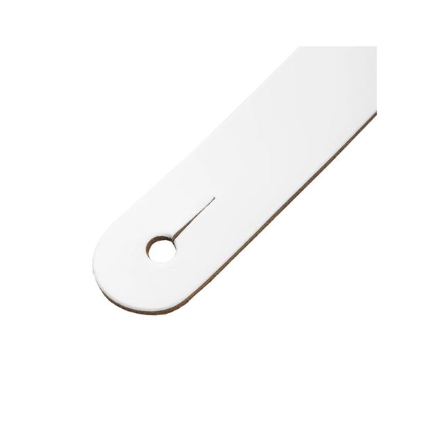 Levy's 3 inch Wide Top Grain Leather Guitar Straps - White
