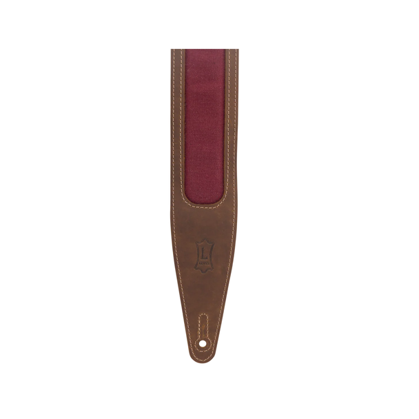 Levy's Voyager Pro Leather Guitar Strap - Brown, Burgundy 
