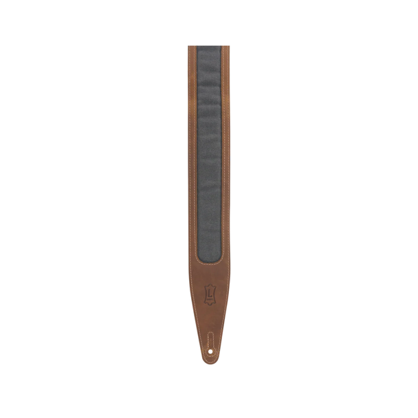 Levy's Voyager Pro Leather Guitar Strap - Brown, Grey 