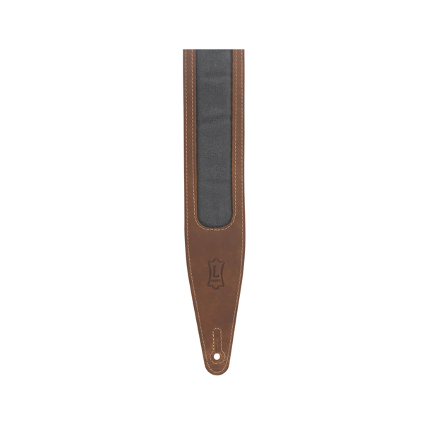 Levy's Voyager Pro Leather Guitar Strap - Brown, Grey 