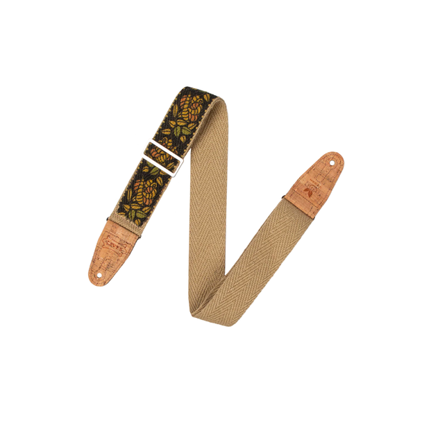 Levy’s Hemp Guitar Strap - Rosa - Yellow, Orange, Black