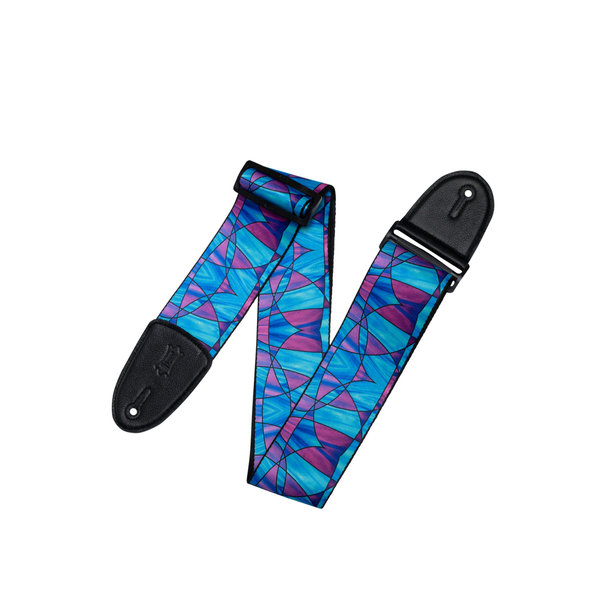 Levy's Stained Glass Guitar Strap-Plumb Blue 