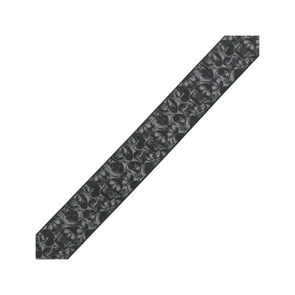 Levy's Leathers MPD2-111 - Polyester Guitar Strap - Black & Grey Skulls
