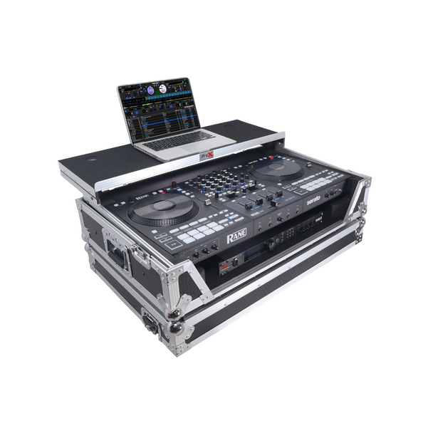 ProX ATA Road Case For RANE® Four or RANE Performer DJ Controller with Laptop Shelf 1U Rack Space and Wheels