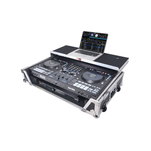 ProX ATA Road Case For RANE® Four or RANE Performer DJ Controller with Laptop Shelf 1U Rack Space and Wheels