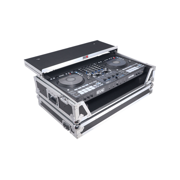 ProX ATA Road Case For RANE® Four or RANE Performer DJ Controller with Laptop Shelf 1U Rack Space and Wheels