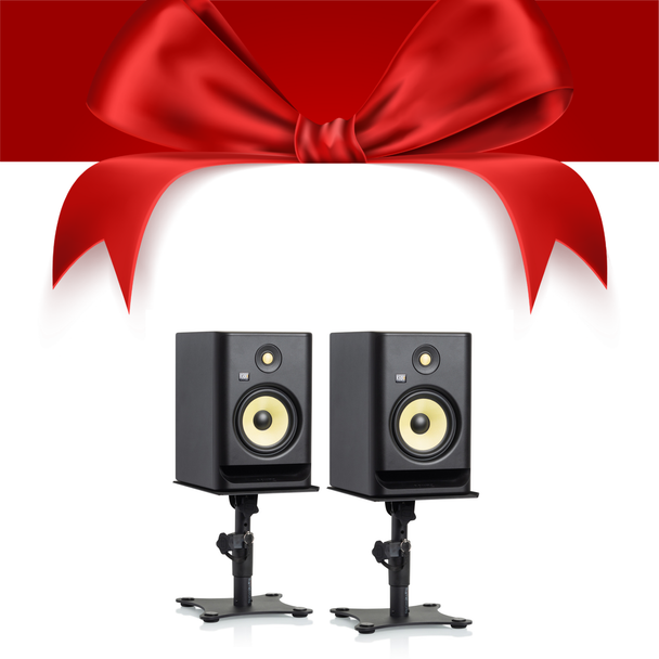 Gator Frameworks GFWSPKSTMNDSK - Frameworks Desktop Studio Monitor Stand - Adjustable Height Xmas Deal