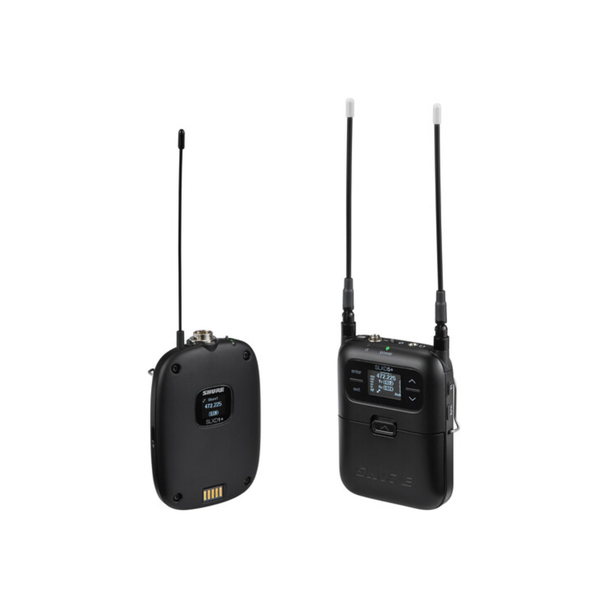 Shure SLXD15+ Digital Camera-Mount Wireless Bodypack System with No Mic (G57: 470 to 608 MHz) 