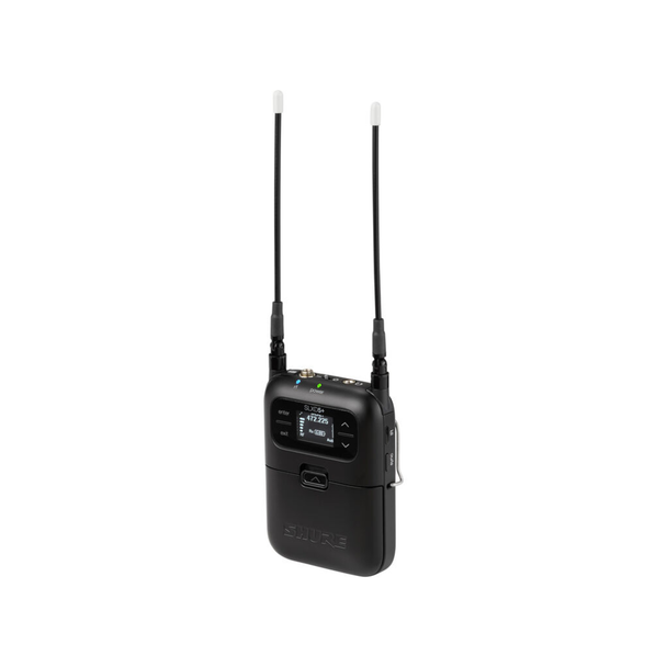 Shure SLXD15+ Digital Camera-Mount Wireless Bodypack System with No Mic (G57: 470 to 608 MHz) 