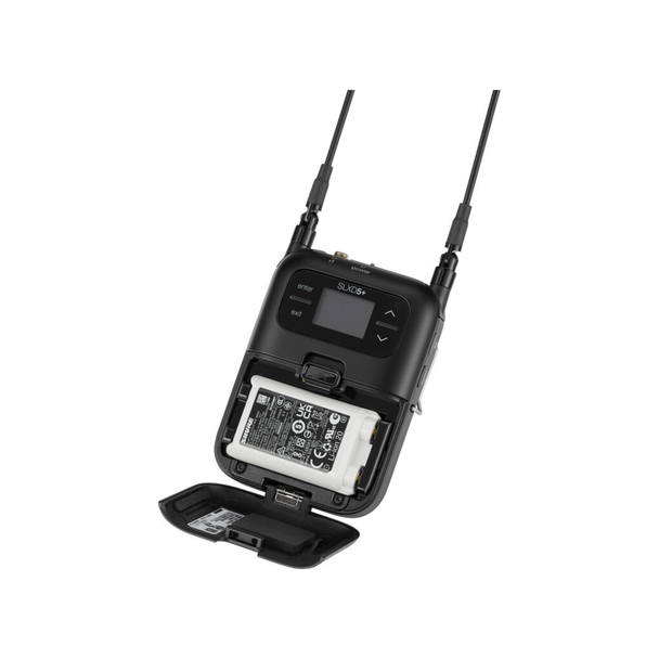 Shure SLXD15+ Digital Camera-Mount Wireless Bodypack System with No Mic (G57: 470 to 608 MHz) 
