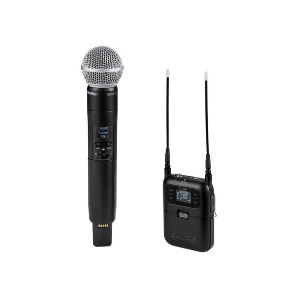 Shure SLXD25+/58 Digital Camera-Mount Wireless Handheld Microphone System with SM58 Capsule (G57: 470 to 608 MHz)