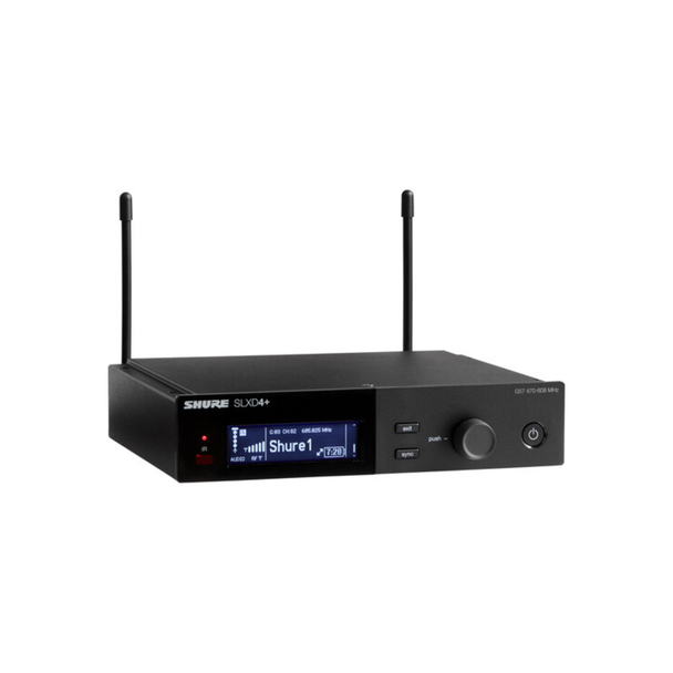 Shure SLXD4+ Digital Wireless Rackmount Receiver (G57: 470 to 608 MHz)