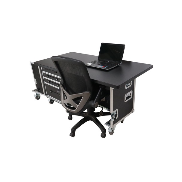 ProX XT-PRODESK6030 Mobile Office Foldable Pro Desk Flight Case