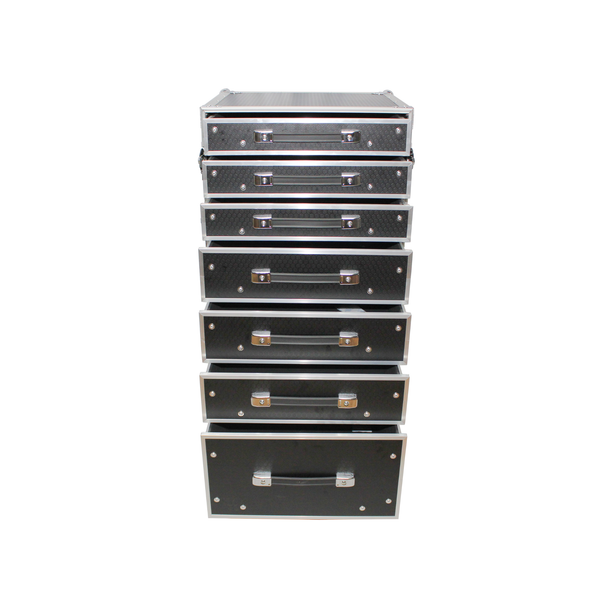 ProX XS-7DTW 7-Drawer ATA Utility Flight Case with Side Table and Casters