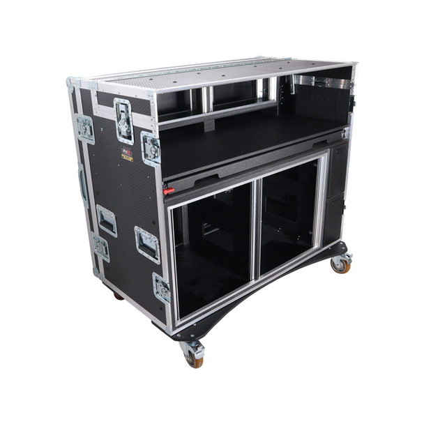 ProX XZF-AVPRO 2X12U 2X4U Mobile AV Workstation Case