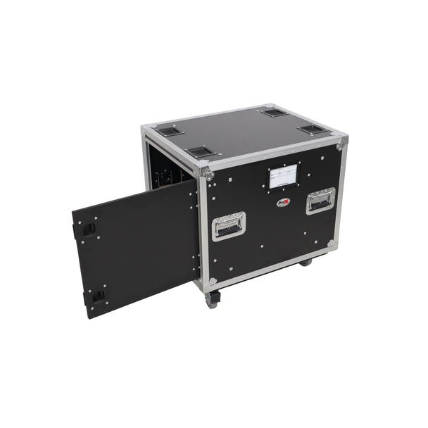 ProX 10U 20" Deep Vertical Rack Shock Mount Case with Sliding Slam Doors (