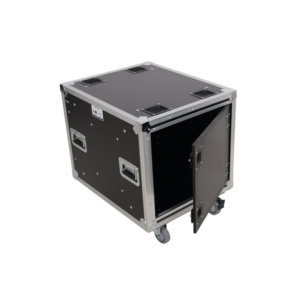 ProX 10U 20" Deep Vertical Rack Shock Mount Case with Sliding Slam Doors (