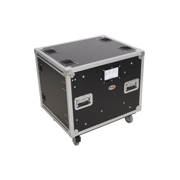 ProX 10U 20" Deep Vertical Rack Shock Mount Case with Sliding Slam Doors (