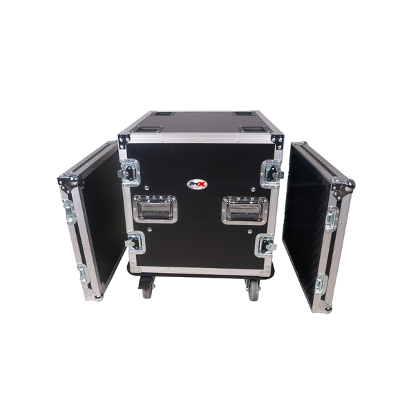 ProX T-12RSP 12U Shockproof ATA Rack Case – 20" Depth w/ Casters