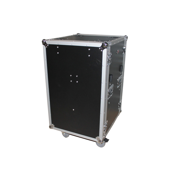 ProX 18U Shockproof Rack Case – 20" Depth w/ Side Tables & Casters