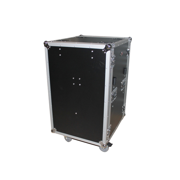 ProX 16U Shockproof Rack Case – 24" Depth w/ Dual Side Tables & Casters