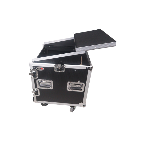 ProX T-10MRLT 10U Rack Case with 10U Mixer Top & Casters