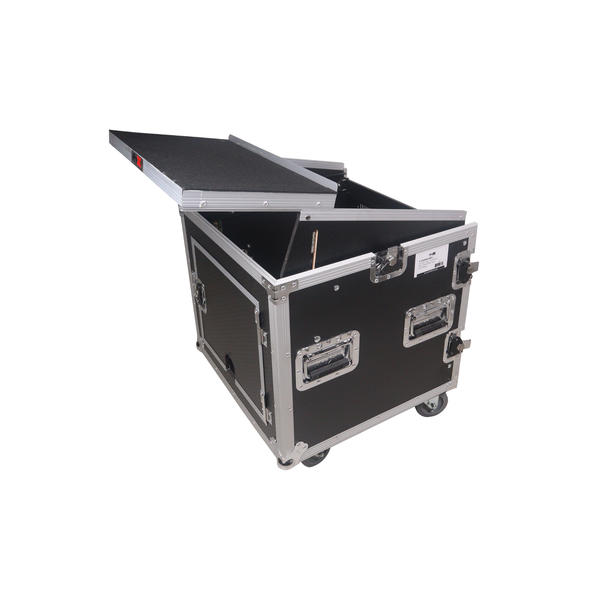 ProX T-10MRLT 10U Rack Case with 10U Mixer Top & Casters