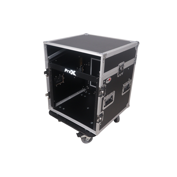 ProX T-10MRLT 10U Rack Case with 10U Mixer Top & Casters