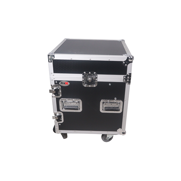 ProX T-12MRLT 12U Rack Case with 10U Mixer Top & Casters