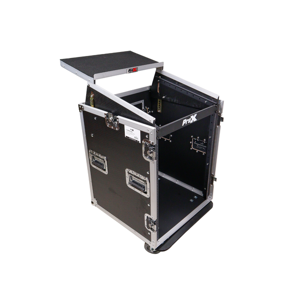 ProX T-14MRLT 14U Rack Case with 10U Mixer Top & Casters