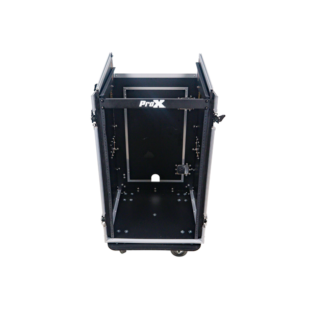 ProX T-18MRLT 18U Rack Case with 10U Mixer Top & Casters