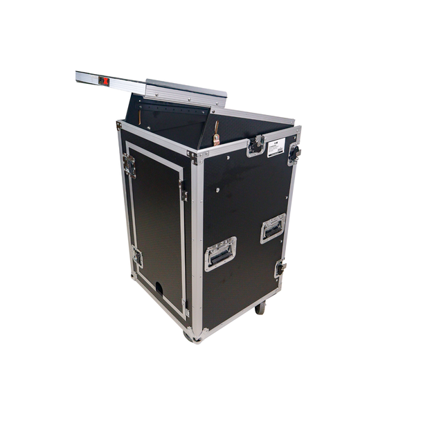 ProX T-18MRLT 18U Rack Case with 10U Mixer Top & Casters