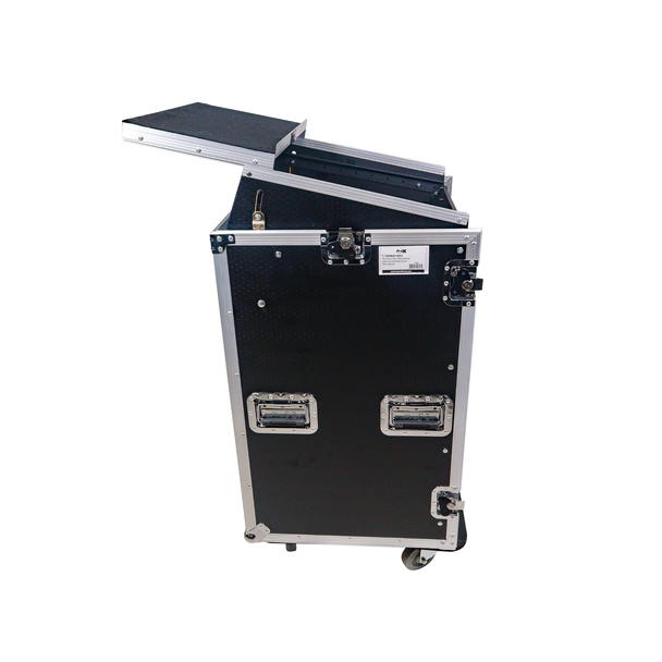 ProX T-18MRLT 18U Rack Case with 10U Mixer Top & Casters