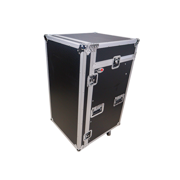 ProX T-18MRLT 18U Rack Case with 10U Mixer Top & Casters